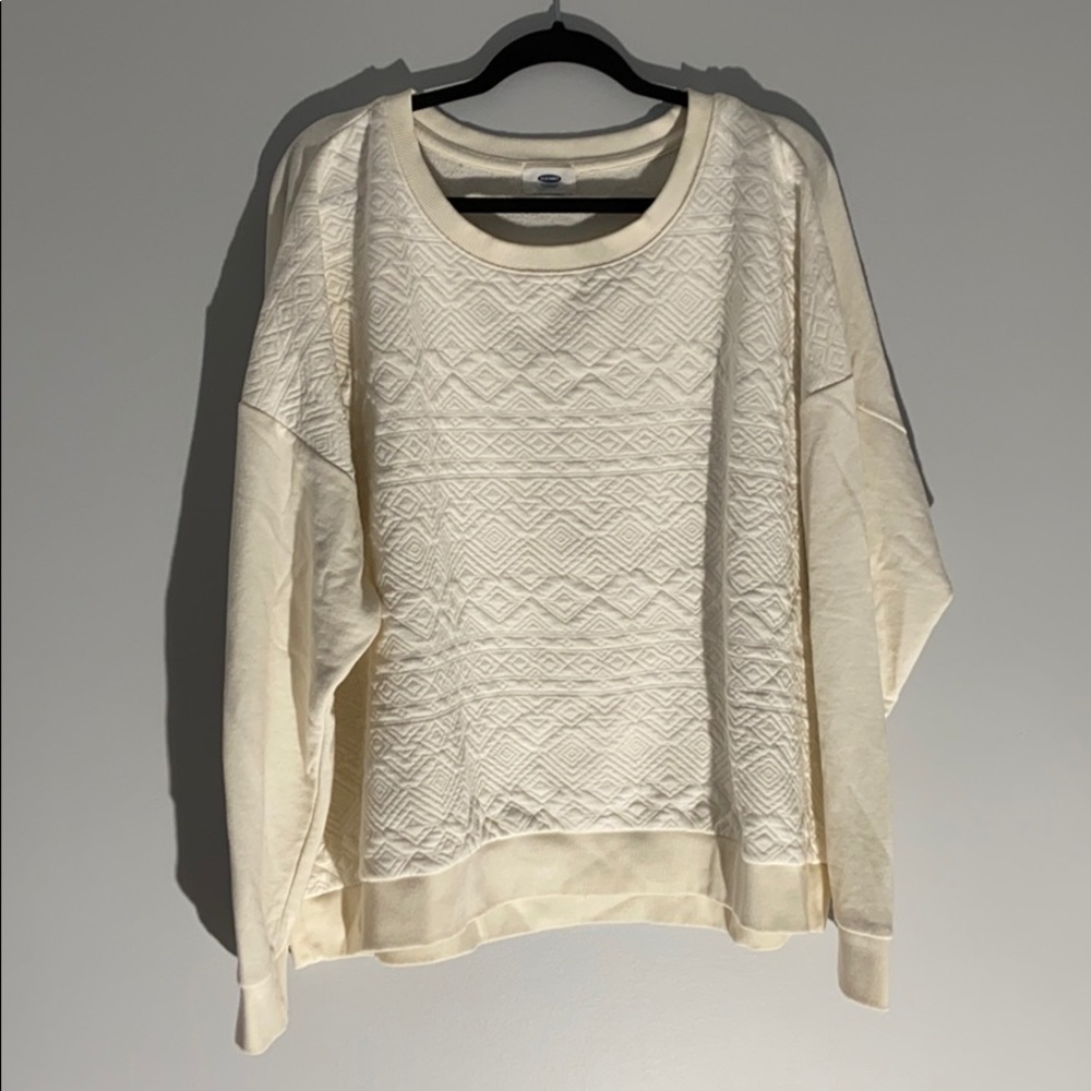 Quilted front sweatshirt